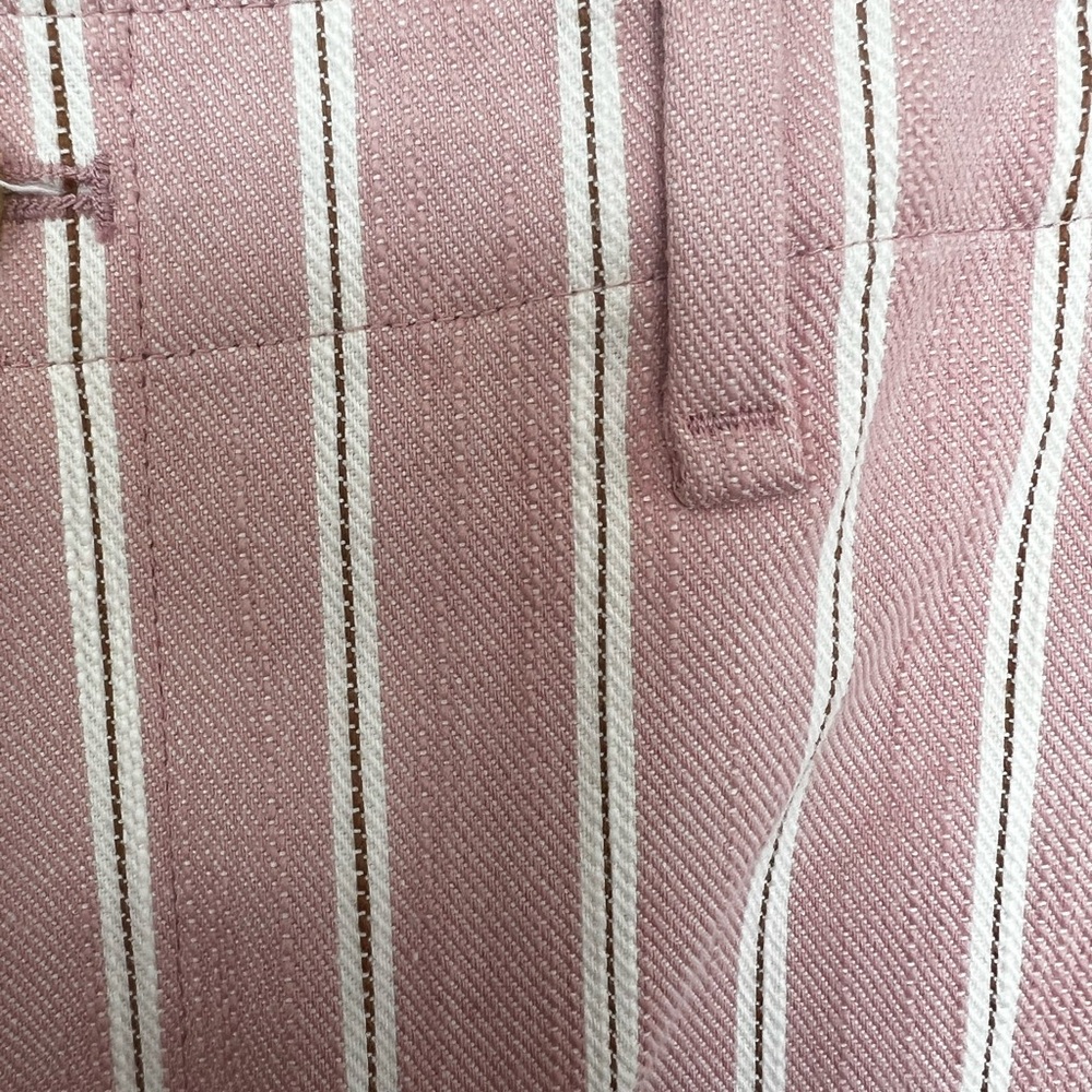 🆕 🌸 NWOT Banana Republic Pink Striped High Rise Shorts | Women’s Size 4 - Picture 4 of 10